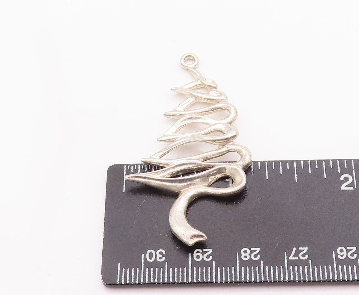 925 Sterling Silver Vintage Pendant Designer Cutout Brutalist Design  PT22966