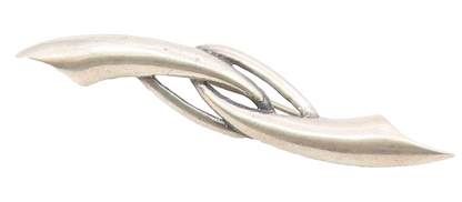 925 Sterling Silver  Vintage Knotted Pointed Fidget Abstract Brooch Pin BP9487