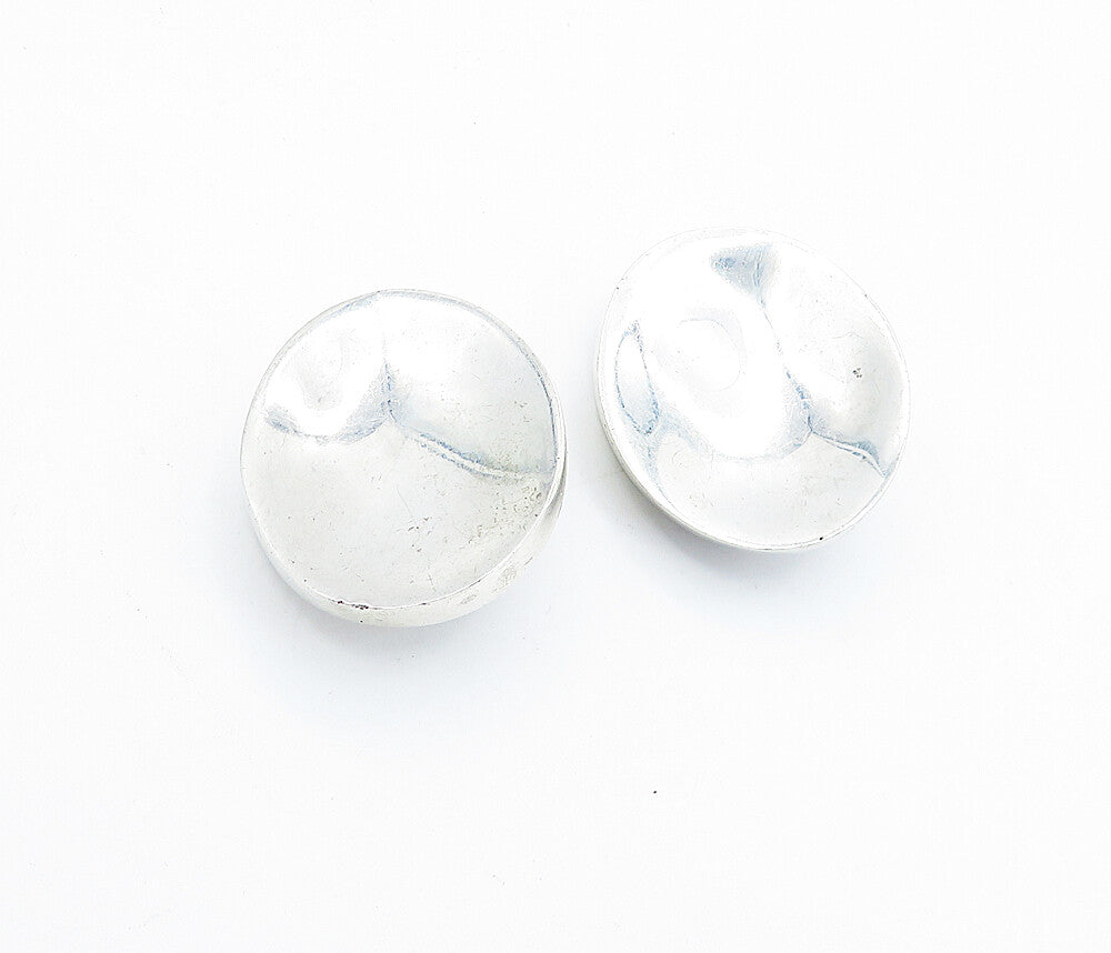 LOS BALLESTEROS MEXICO 925 Silver  Vintage Oval Non Pierce Earrings  EG2602