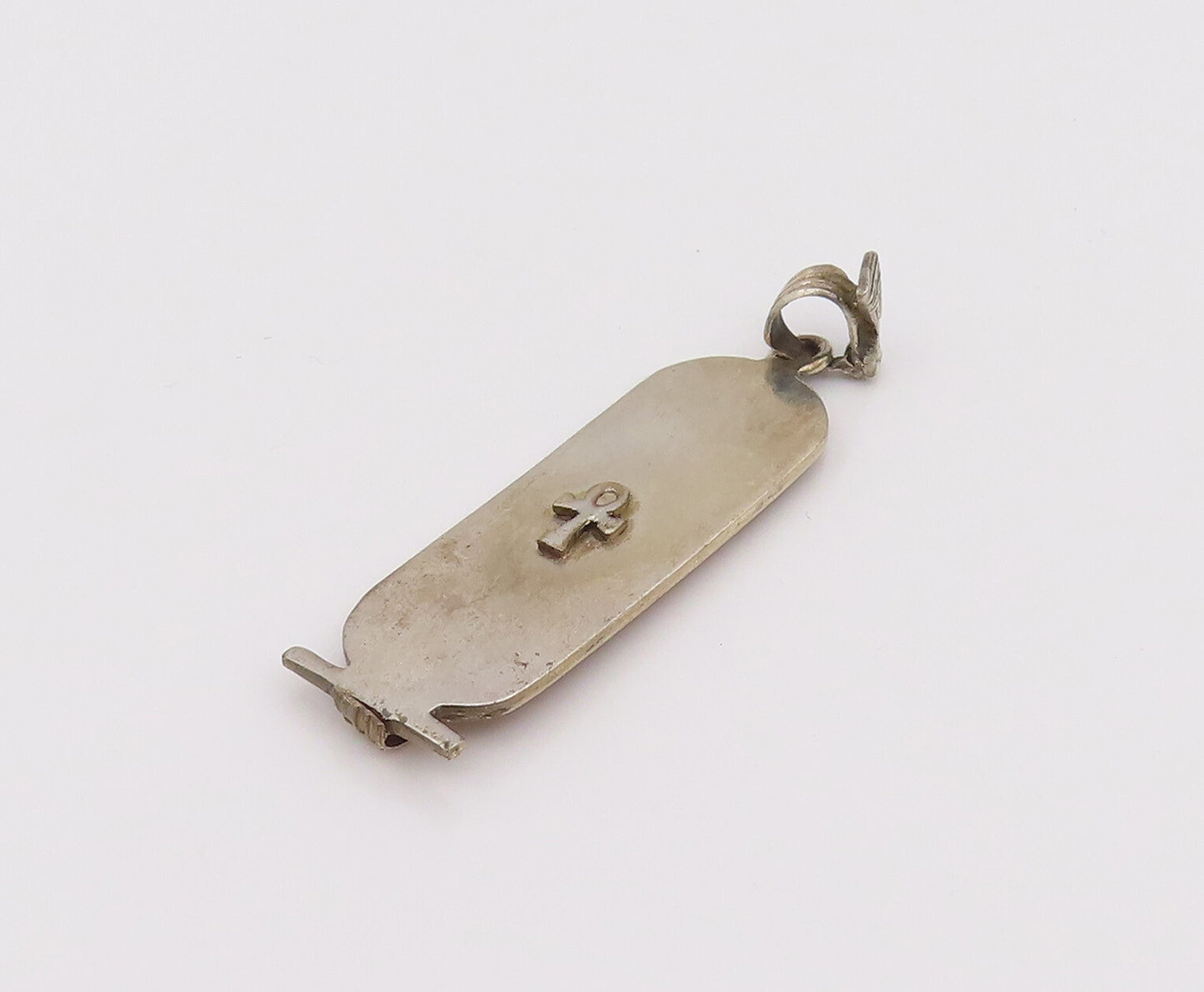 925 Serling Sterling Silver Vintage Egyptian Hieroglyphics Charm Pendant PT22046
