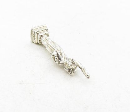 925 Sterling Silver  Vintage Petite Shiny Statue Of Liberty Pendant  PT6800