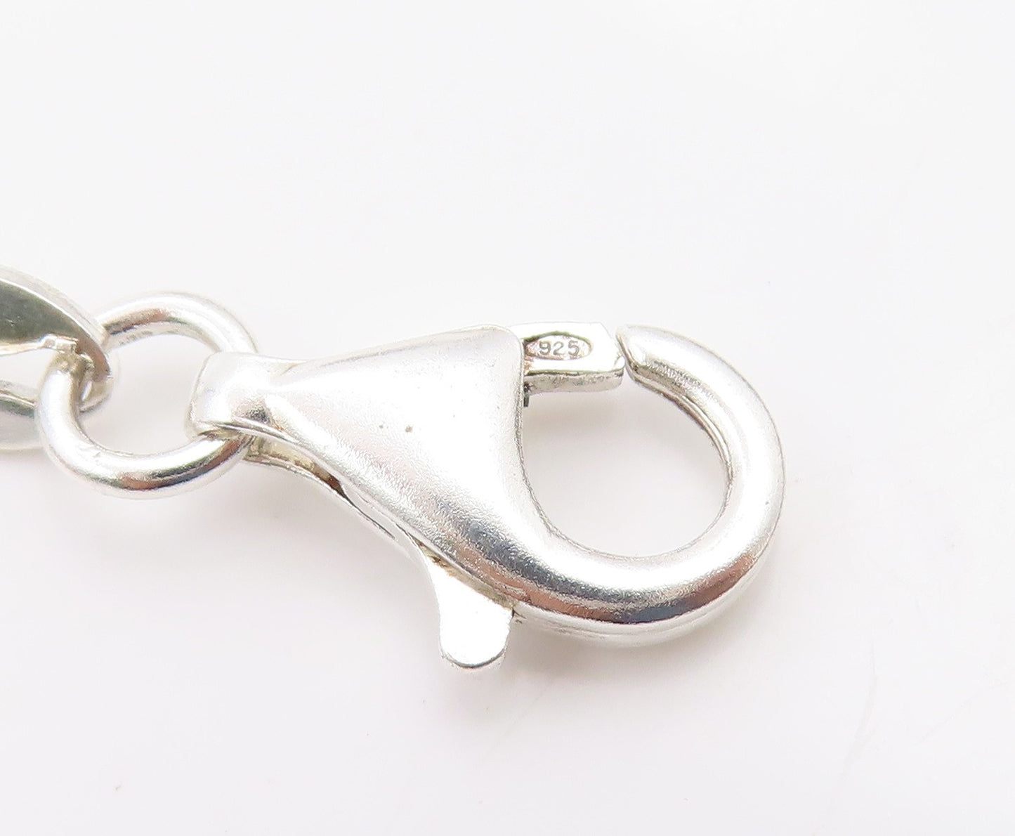 925 Sterling Silver Vintage Bracelet Modernist Love Heart & Star Dangle  BT12047