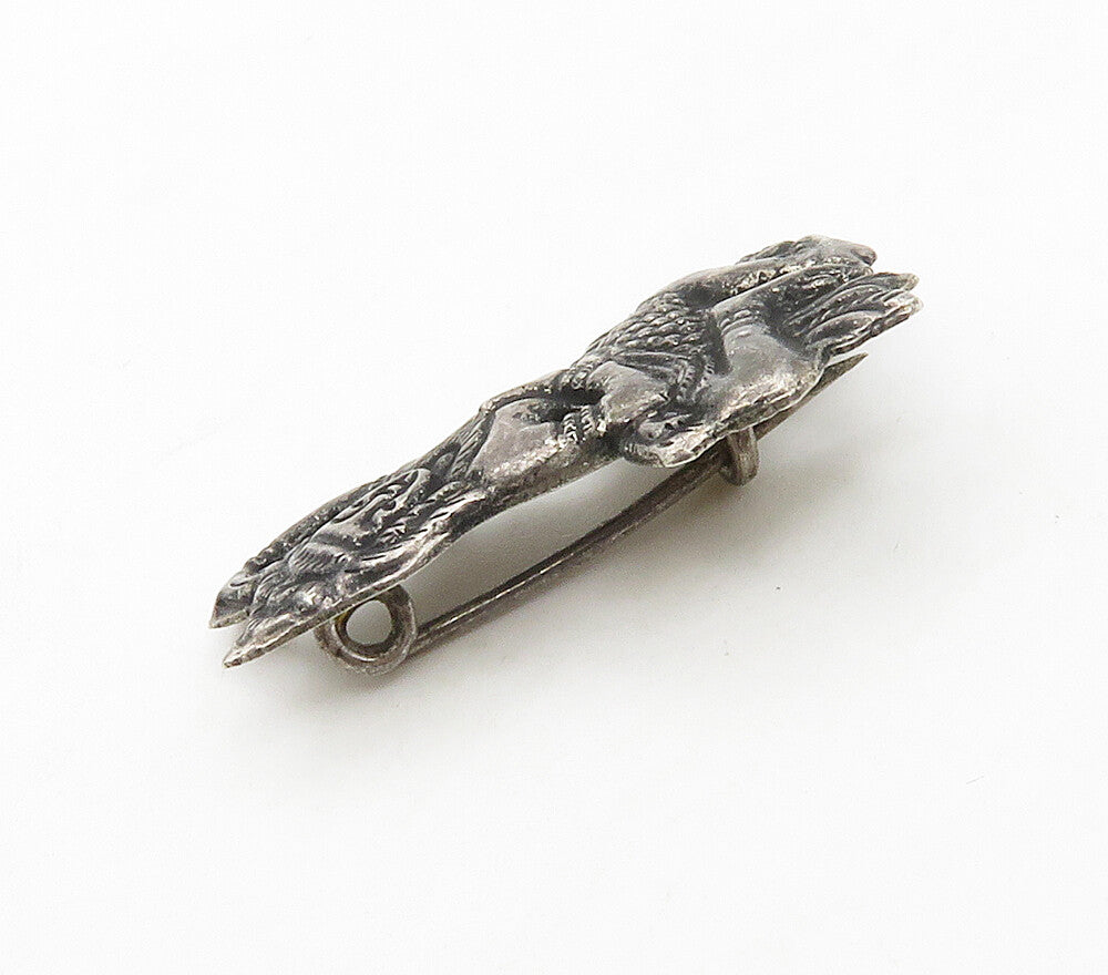 SIAM 925 Sterling Silver  Vintage Petite Oxidized Dancer Brooch Pin  BP6233