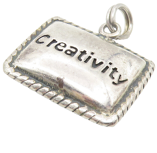 925 Sterling Silver  Vintage Dark Tone Creativity Stamped Twist Pendant PT8880