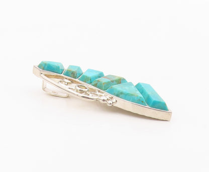 925 Sterling Silver Vintage Pendant DTR JAY KING Turquoise & Citrine  PT26355