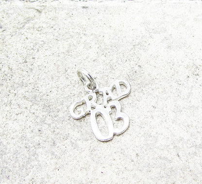 925 Sterling Silver  2003 Graduation Charm Pendant  PT1762