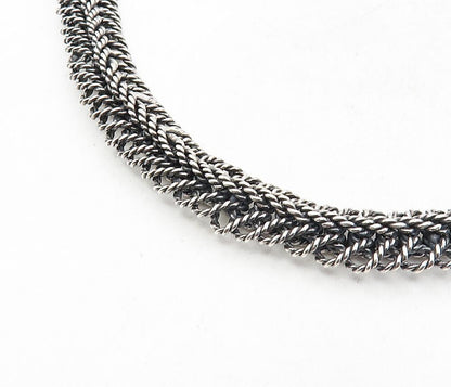 925 Sterling Silver  Vintage Shiny Rope Twist Swirl Chain Necklace  NE1634