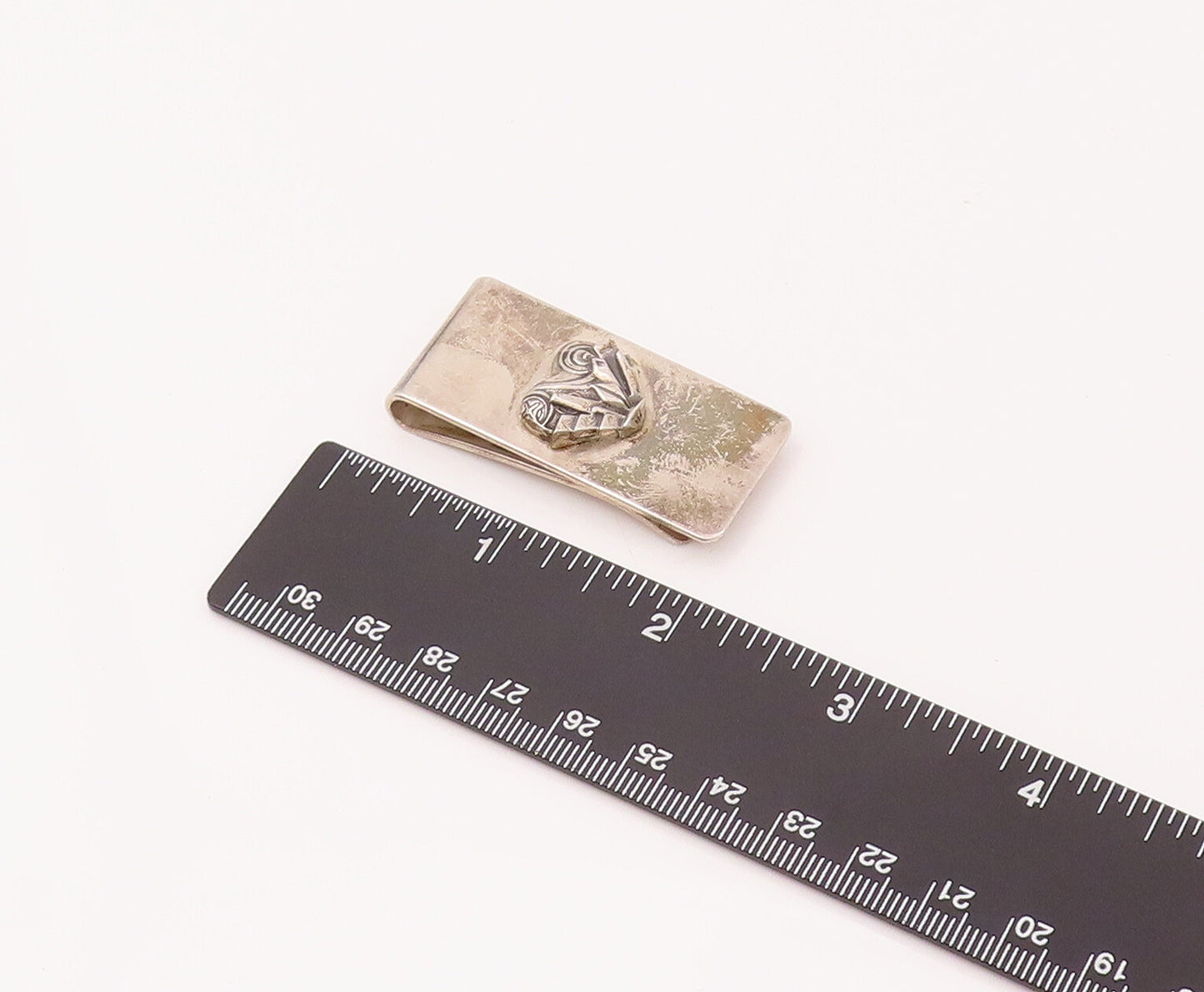 LAGOS CAVIAR 925 Silver  Vintage Brutalist & Swirly Heart Tie Pin  TR3483