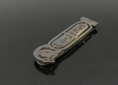 MIDDLE EAST 925 Silver Vintage Hieroglyphics Cartouche Money Clip TR3163