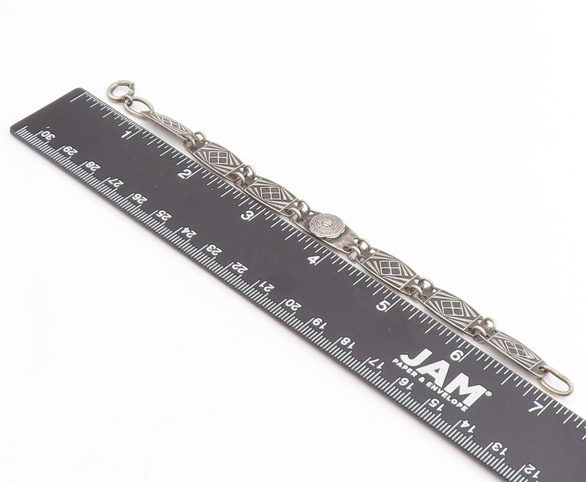 925 Sterling Silver Vintage Bracelet St. John's College Brooklyn Alumni  BT11475