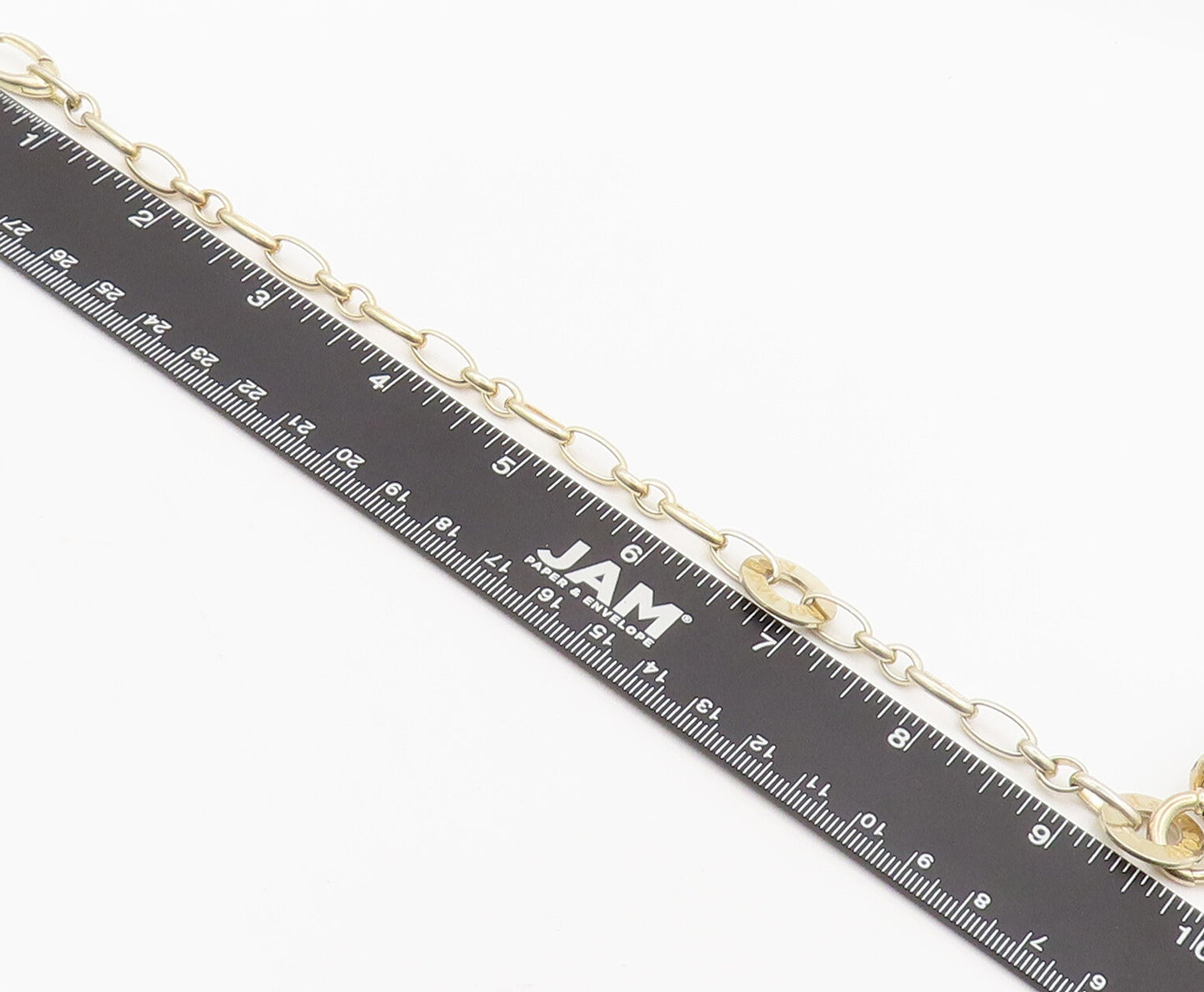 925 Silver  Vintage Gold Plated Etched Onyx Animal Tooth Bracelet  BT10134