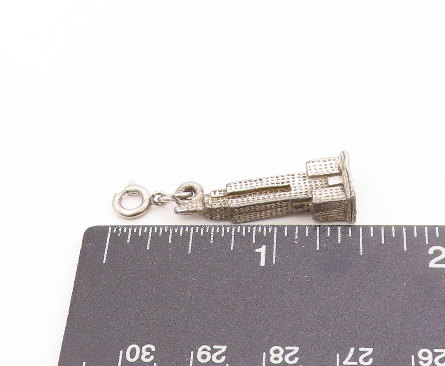 925 Sterling Silver Vintage Pendant 3D NYC Empire State Building Charm  PT25106