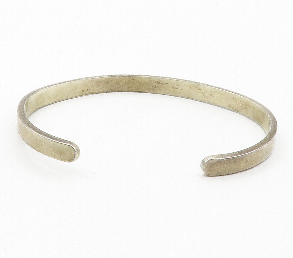 KABANA 925 Sterling Silver  Vintage Oxidized Patterned Cuff Bracelet  BT5857