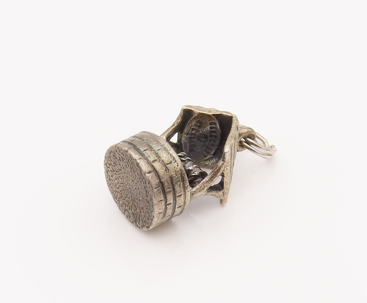 DANECRAFT 925 Sterling Silver  Vintage Mini Water Well Charm Pendant  PT22069