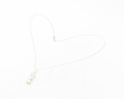 925 Sterling Silver Vintage Multi Shape Cubic Zirconia Chain Necklace NE2210
