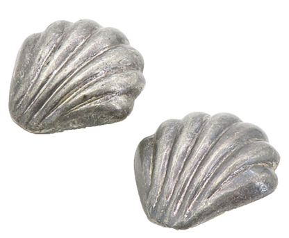 MEXICO 925 Sterling Silver  Vintage Scalloped Non Pierce Drop Earrings  EG4335