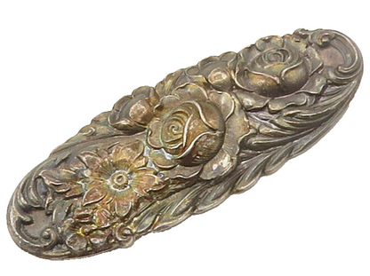 S. KIRK & SON 925 Sterling Silver  Vintage Oxidized Flowers Brooch Pin  BP6084