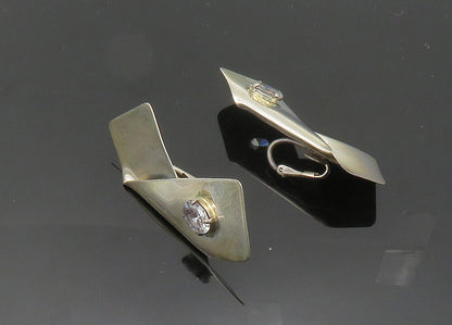 TULLA BOOTH 925 Silver  Vintage Cubic Zirconia Non Pierce Earrings  EG10043