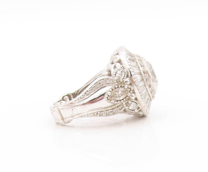 925 Sterling Silver Vintage Ring MICHAEL VALITUTTI Multi Cut CZ  Sz 6.5  RG32971