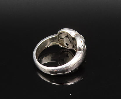 925 Sterling Silver  Vintage Butterfly Motif X Crisscross Ring Sz 7  RG25828