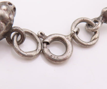 925 Sterling Silver Vintage Bracelet Dark Tone Swimming Sea Gull   BT11028