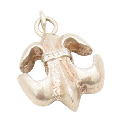925 Sterling Silver Vintage Pendant Modernist Nautical Anchor Charm  PT25580