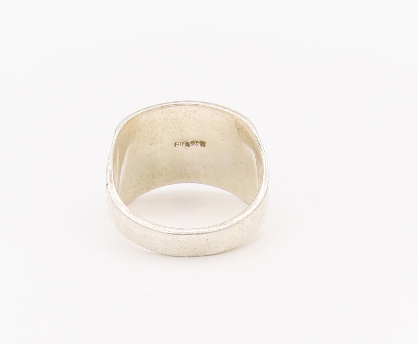 925 Sterling Silver Vintage Ring Solid And Twisted Rope Carved  Sz 7 RG28148