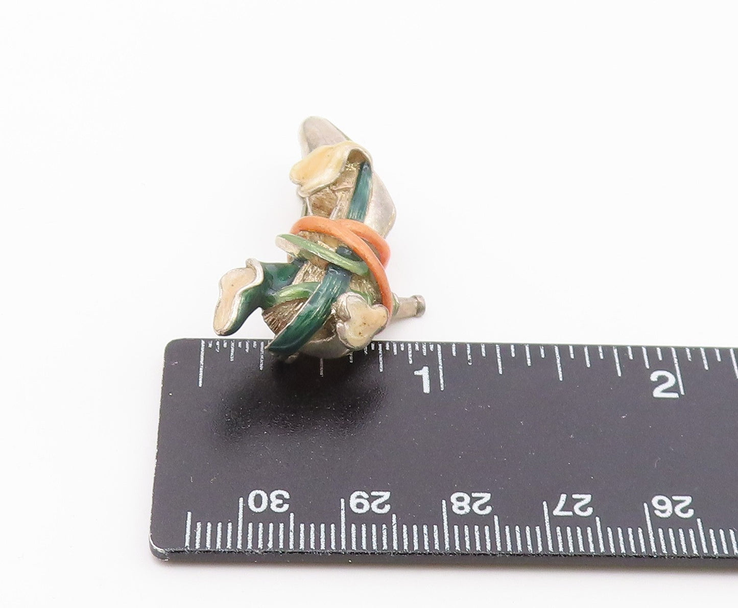 KENNETH JAY LANE 925 Silver  Vintage Vine Wrapped Shoe Brooch Pin  BP8505