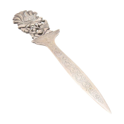 925 Sterling Silver Vintage Paper Knife EUROPE Art Nouveau Letter Opener  TR4174