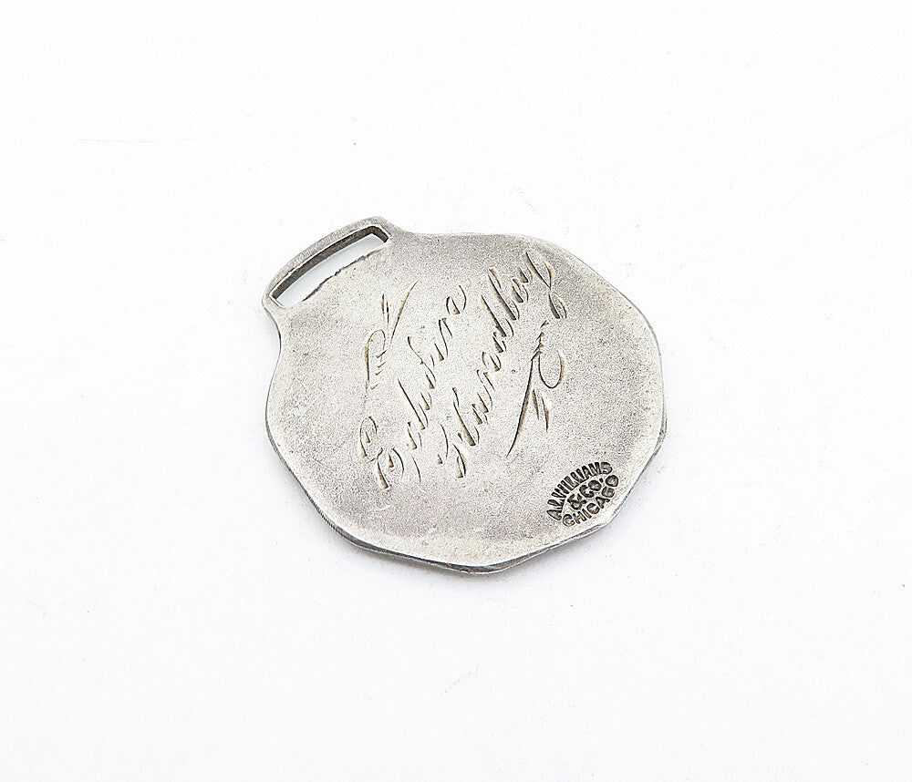 A.L. WILLIAMS & CO. CHICAGO 925 Silver  Vintage Music School Pendant  PT2917