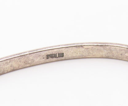 925 Sterling Silver  Vintage Petite Hope Stamped Smooth Cuff Bracelet  BT9121