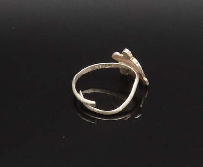 MEKA DENMARK 925 Silver  Vintage Enamel Turtle Adjustable Ring Sz 5.5  RG25865