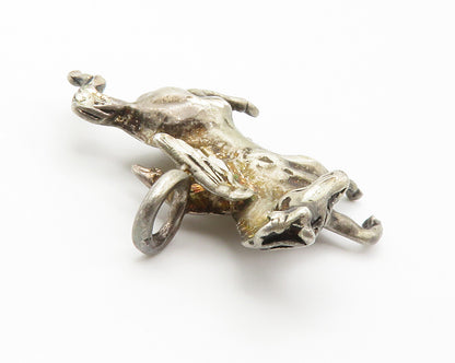 925 Sterling Silver  Vintage Dark Tone Flying Horse With Wings Pendant PT11234