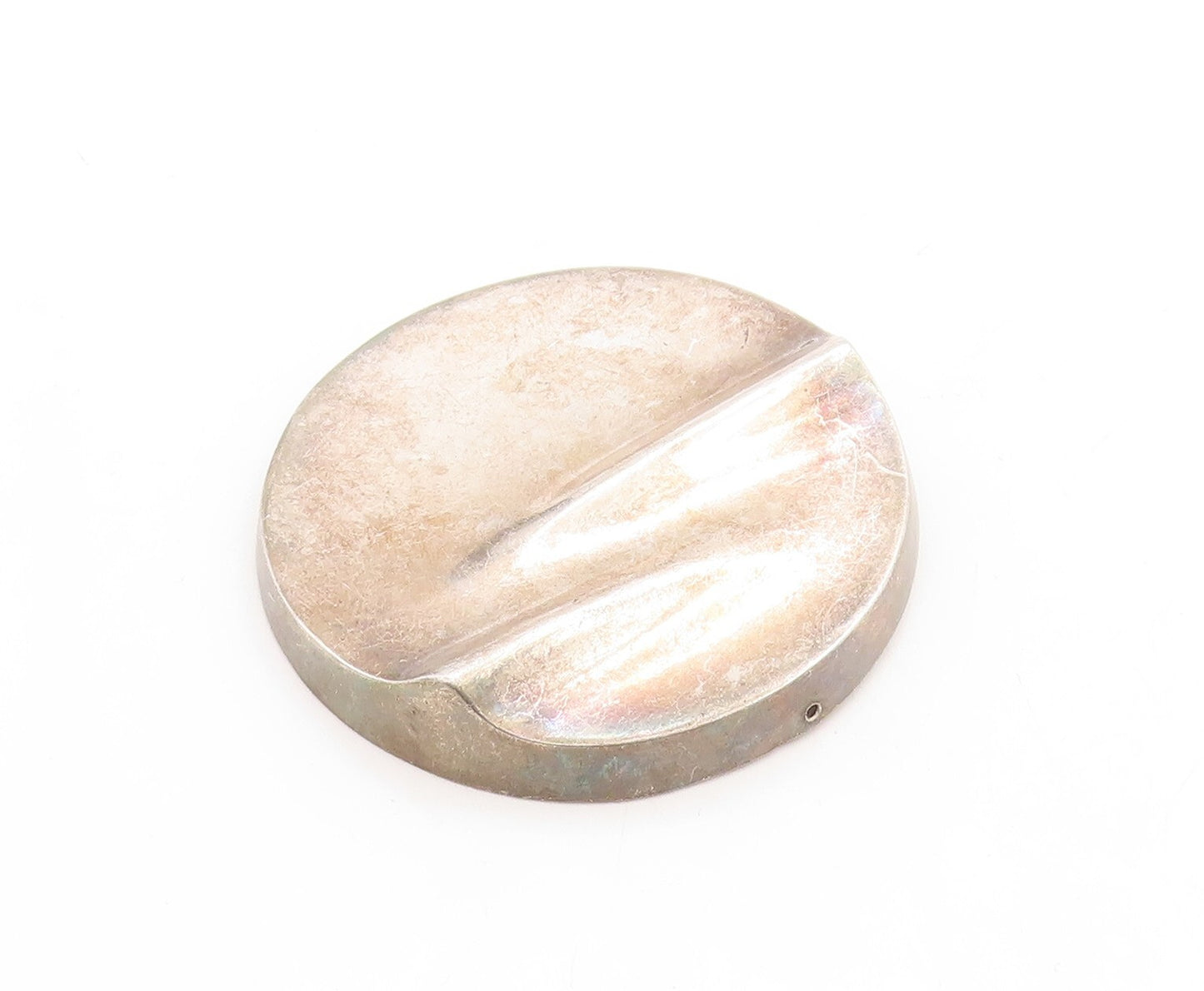 925 Sterling Silver Vintage Brooch Pin SWEDEN Brutalist Design Carved  BP11350