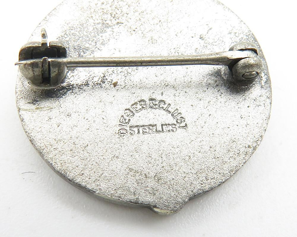 925 Sterling Silver  Vintage Greenwich Hospital Service Brooch Pin  BP4221