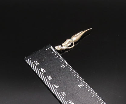 925 Silver  Vintage Mother & Child Love Skinny Pointed Brooch Pin  BP9954