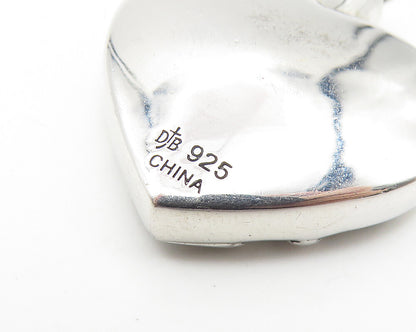 DJB 925 Sterling Silver  Forever Loved Shiny Heart Drop Pendant  PT8667