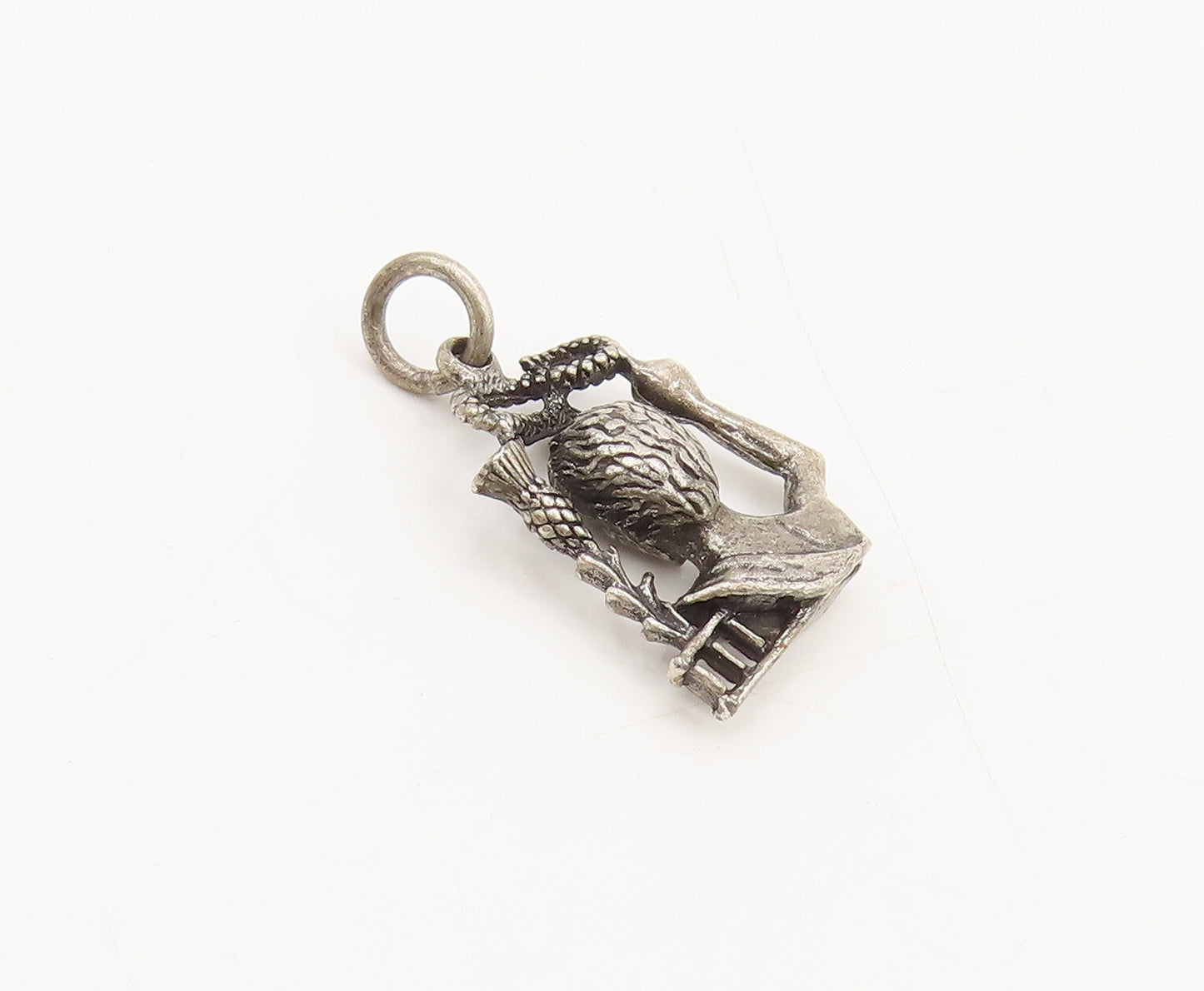 925 Sterling Silver  Vintage Ceaser Roman Mini 3D Carved Pendant  PT22283