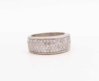 925 Sterling Silver Vintage Ring Minimalist CZ Inlay Band  Sz 7  RG29803