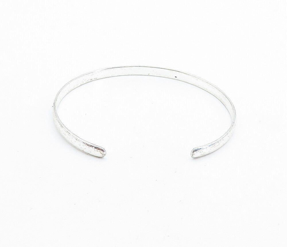 925 Sterling Silver  Vintage Stamped Daughter Quote Cuff Bracelet  BT2840