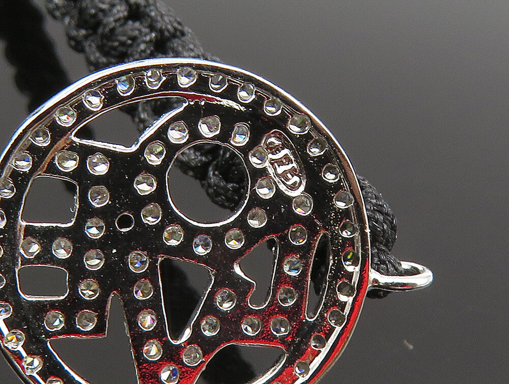 925 Sterling Silver  Cubic Zirconia Love Adjustable Friendship Bracelet  BT1075