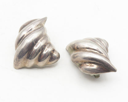 MEXICO 925 Sterling Silver  Vintage Modernist Non Pierce Earrings  EG6036