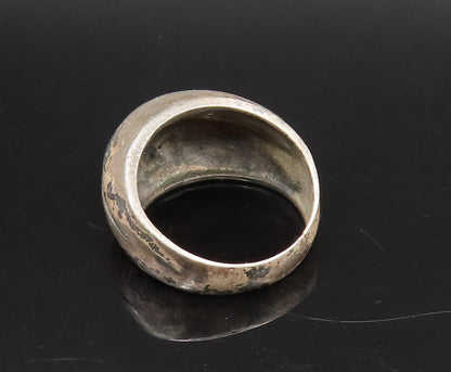 925 Sterling Silver  Vintage Minimalist Spilt Dome Ring Sz 7.5  RG26024