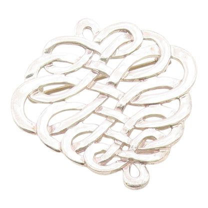 MMA 925 Sterling Silver  Vintage Shiny Open Knot Design Brooch Pin  BP7973