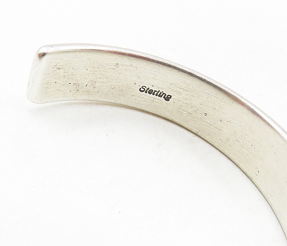 NAVAJO 925 Sterling Silver  Vintage Rutilated Quartz Cuff Bracelet  BT4034