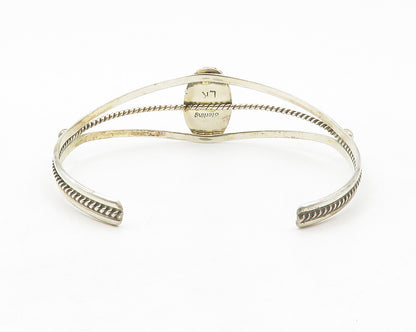 LUCIAN KOINVA HOPI 925 Silver Vintage Turquoise Twist Cuff Bracelet  BT5269
