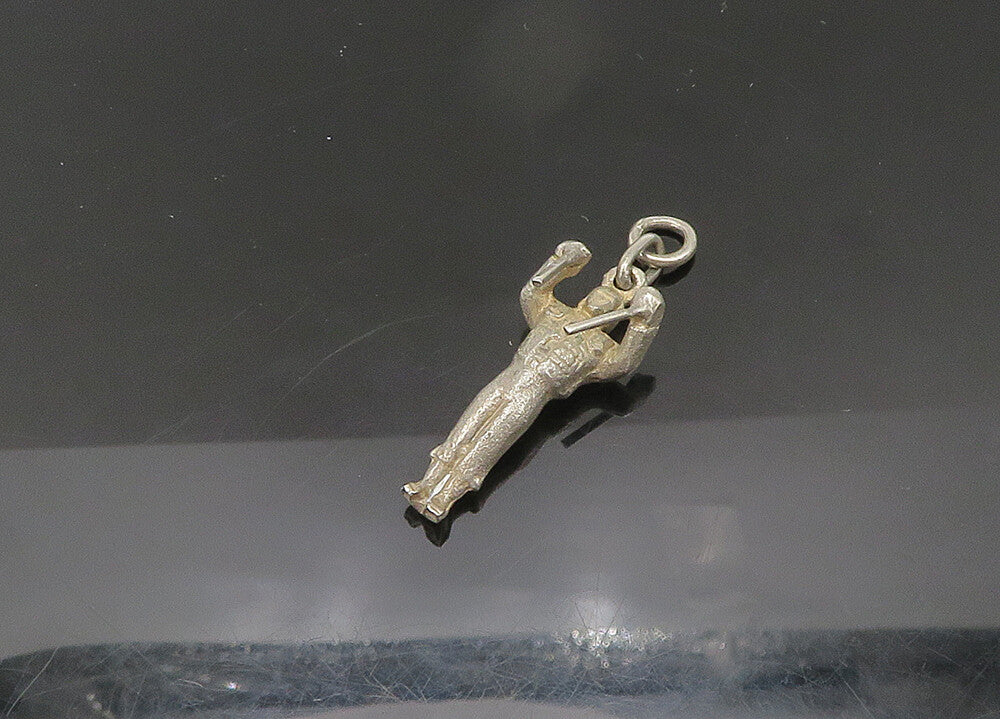 925 Sterling Silver  Vintage Petite Man With Sticks Pendant  PT17681