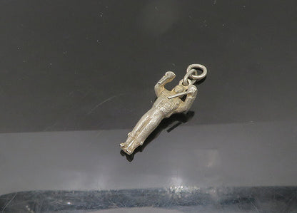 925 Sterling Silver  Vintage Petite Man With Sticks Pendant  PT17681