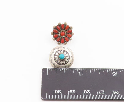 925 Sterling Silver Vintage Earrings NAVAJO ZUNI Gemstone Single Lot EG14306