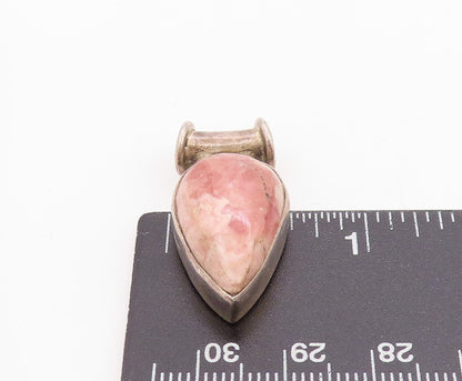 925 Sterling Silver Vintage Pendant Drop Shape Cabochon Gemstone  PT24659
